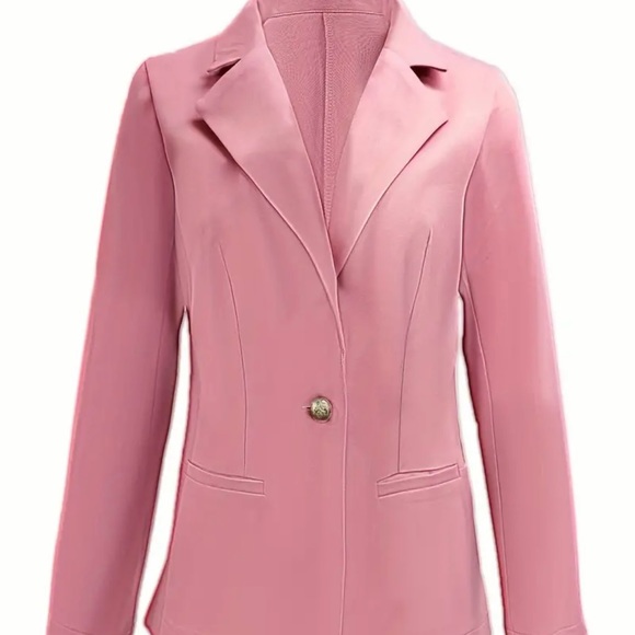 New! Soft Pink Lapel Blazer - Picture 3 of 6